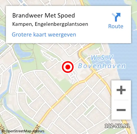 Locatie op kaart van de 112 melding: Brandweer Met Spoed Naar Kampen, Engelenbergplantsoen op 5 oktober 2019 15:50