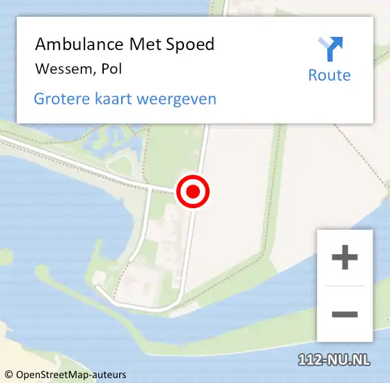 Locatie op kaart van de 112 melding: Ambulance Met Spoed Naar Wessem, Pol op 6 oktober 2019 08:32
