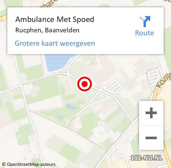 Locatie op kaart van de 112 melding: Ambulance Met Spoed Naar Rucphen, Baanvelden op 8 oktober 2019 13:59