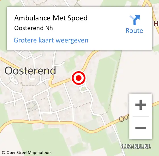 Locatie op kaart van de 112 melding: Ambulance Met Spoed Naar Oosterend Nh op 8 oktober 2019 23:13