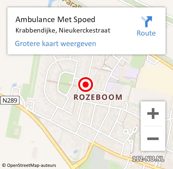 Locatie op kaart van de 112 melding: Ambulance Met Spoed Naar Krabbendijke, Nieukerckestraat op 9 oktober 2019 19:51
