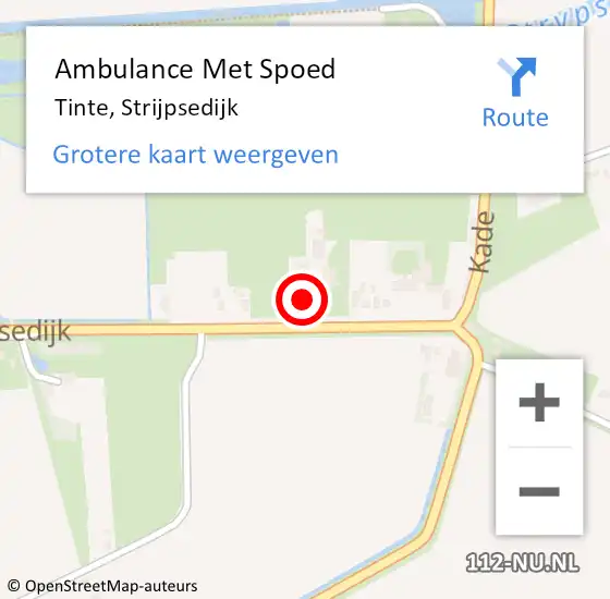 Locatie op kaart van de 112 melding: Ambulance Met Spoed Naar Tinte, Strijpsedijk op 16 april 2014 10:15