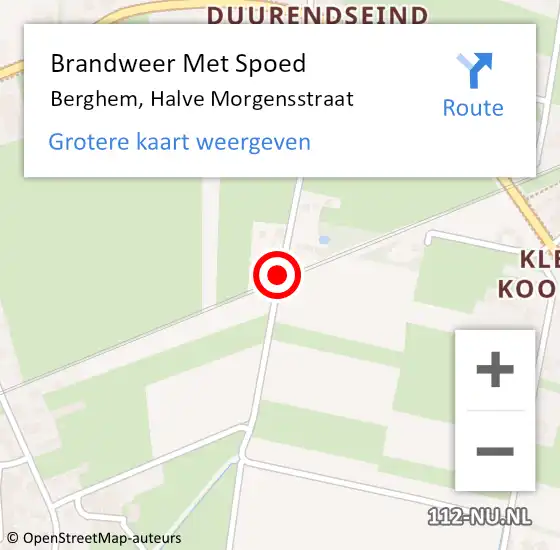 Locatie op kaart van de 112 melding: Brandweer Met Spoed Naar Berghem, Halve Morgensstraat op 10 oktober 2019 07:29