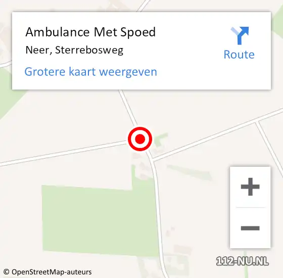 Locatie op kaart van de 112 melding: Ambulance Met Spoed Naar Neer, Sterrebosweg op 10 oktober 2019 07:35