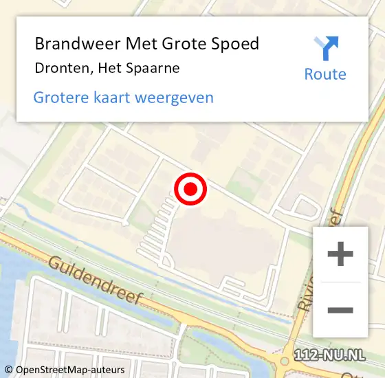 Locatie op kaart van de 112 melding: Brandweer Met Grote Spoed Naar Dronten, Het Spaarne op 16 april 2014 10:36