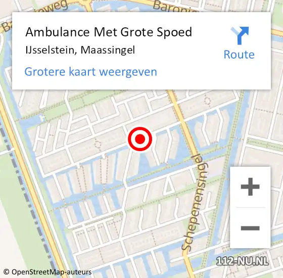 Locatie op kaart van de 112 melding: Ambulance Met Grote Spoed Naar IJsselstein, Maassingel op 10 oktober 2019 17:14