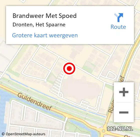 Locatie op kaart van de 112 melding: Brandweer Met Spoed Naar Dronten, Het Spaarne op 16 april 2014 11:49