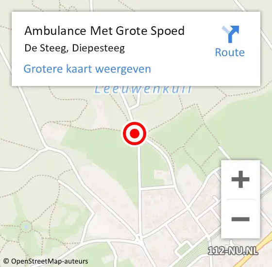 Locatie op kaart van de 112 melding: Ambulance Met Grote Spoed Naar De Steeg, Diepesteeg op 11 oktober 2019 21:42