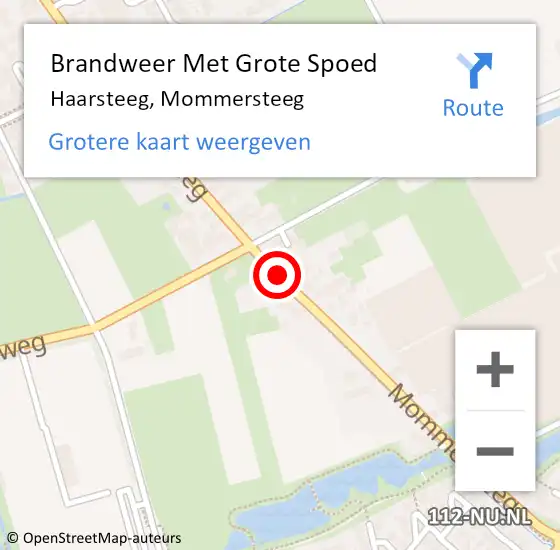 Locatie op kaart van de 112 melding: Brandweer Met Grote Spoed Naar Haarsteeg, Mommersteeg op 11 oktober 2019 22:25