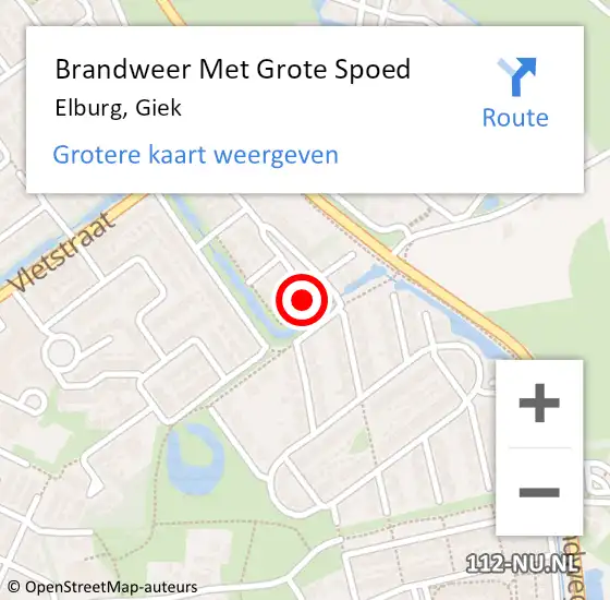 Locatie op kaart van de 112 melding: Brandweer Met Grote Spoed Naar Elburg, Giek op 16 april 2014 13:45