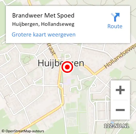 Locatie op kaart van de 112 melding: Brandweer Met Spoed Naar Huijbergen, Hollandseweg op 13 oktober 2019 10:42