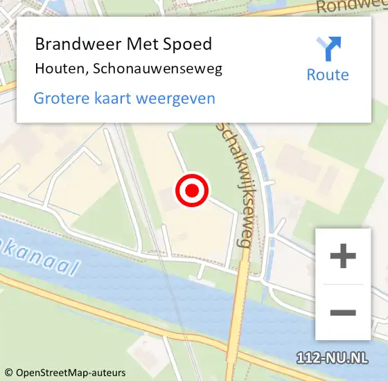 Locatie op kaart van de 112 melding: Brandweer Met Spoed Naar Houten, Schonauwenseweg op 13 oktober 2019 12:36