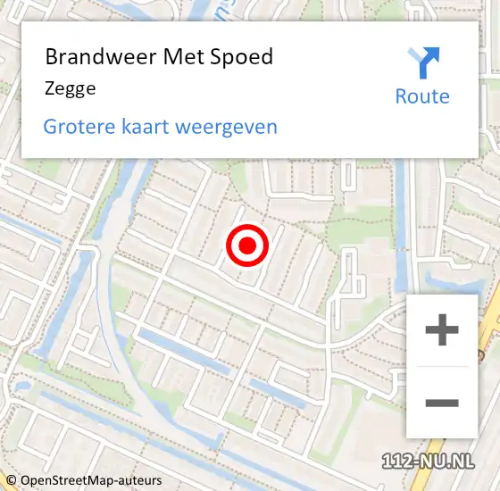 Locatie op kaart van de 112 melding: Brandweer Met Spoed Naar Uithoorn, Zegge op 13 oktober 2019 12:38