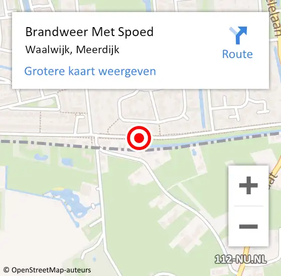 Locatie op kaart van de 112 melding: Brandweer Met Spoed Naar Waalwijk, Meerdijk op 13 oktober 2019 14:39