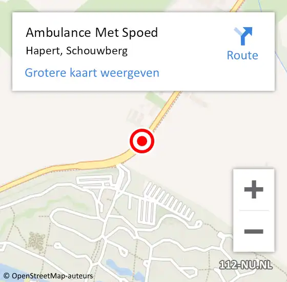 Locatie op kaart van de 112 melding: Ambulance Met Spoed Naar Hapert, Schouwberg op 13 oktober 2019 15:11
