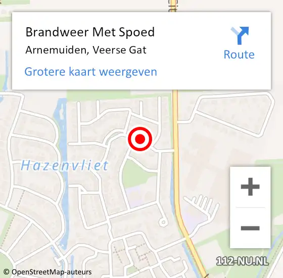 Locatie op kaart van de 112 melding: Brandweer Met Spoed Naar Arnemuiden, Veerse Gat op 14 oktober 2019 13:37
