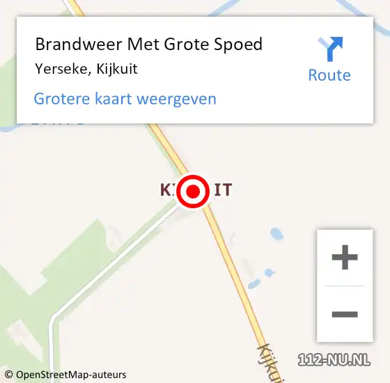 Locatie op kaart van de 112 melding: Brandweer Met Grote Spoed Naar Yerseke, Kijkuit op 14 oktober 2019 14:54