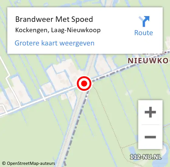 Locatie op kaart van de 112 melding: Brandweer Met Spoed Naar Kockengen, Laag-Nieuwkoop op 14 oktober 2019 17:48