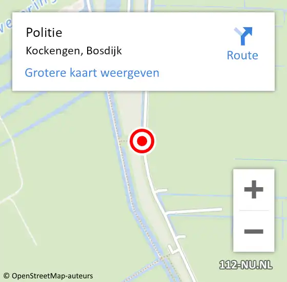 Locatie op kaart van de 112 melding: Politie Kockengen, Bosdijk op 14 oktober 2019 21:16