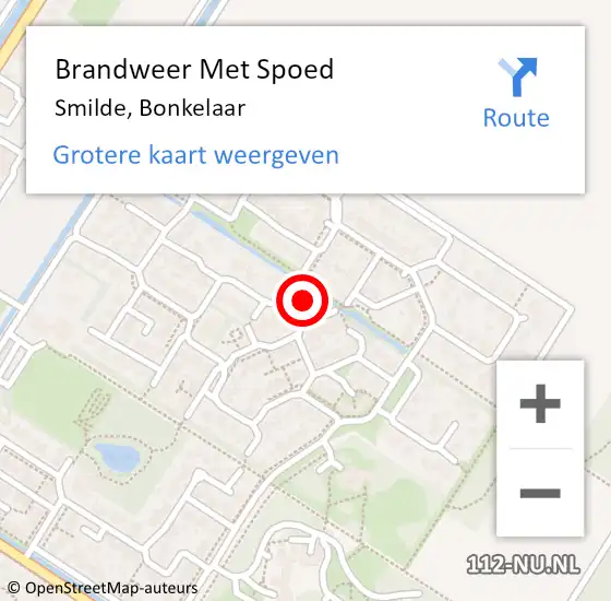 Locatie op kaart van de 112 melding: Brandweer Met Spoed Naar Smilde, Bonkelaar op 16 april 2014 19:33