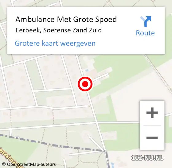 Locatie op kaart van de 112 melding: Ambulance Met Grote Spoed Naar Eerbeek, Soerense Zand Zuid op 15 oktober 2019 21:09