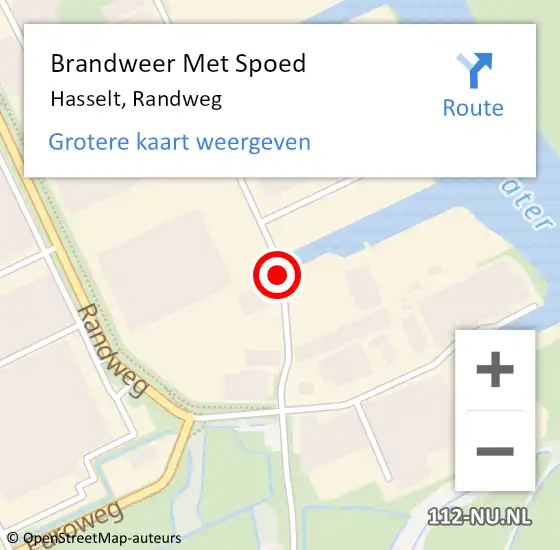 Locatie op kaart van de 112 melding: Brandweer Met Spoed Naar Hasselt, Randweg op 15 oktober 2019 22:22