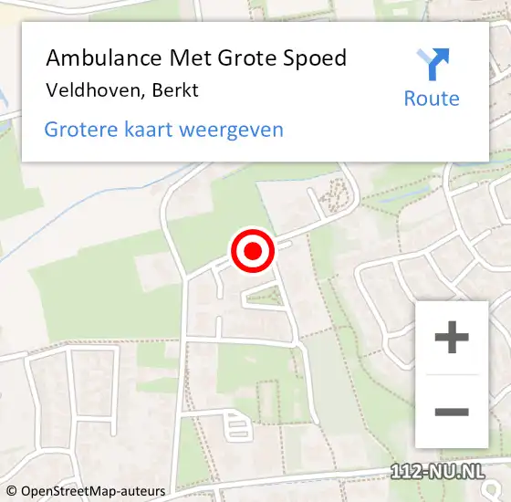 Locatie op kaart van de 112 melding: Ambulance Met Grote Spoed Naar Veldhoven, Berkt op 16 oktober 2019 09:20