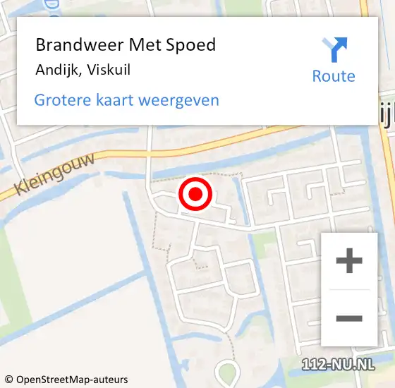 Locatie op kaart van de 112 melding: Brandweer Met Spoed Naar Andijk, Viskuil op 16 oktober 2019 11:51