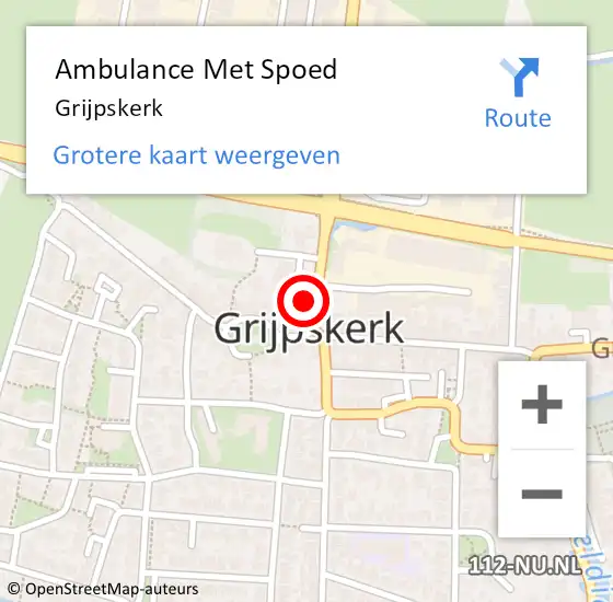 Locatie op kaart van de 112 melding: Ambulance Met Spoed Naar Grijpskerk op 17 oktober 2019 14:10