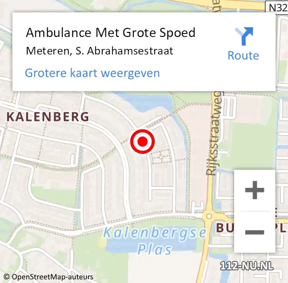 Locatie op kaart van de 112 melding: Ambulance Met Grote Spoed Naar Meteren, S. Abrahamsestraat op 17 oktober 2019 17:37