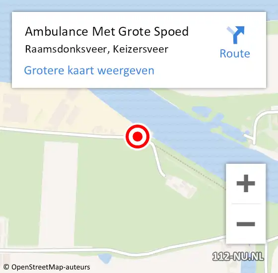 Locatie op kaart van de 112 melding: Ambulance Met Grote Spoed Naar Raamsdonksveer, Keizersveer op 17 oktober 2019 17:43