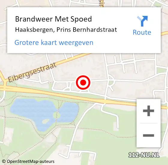 Locatie op kaart van de 112 melding: Brandweer Met Spoed Naar Haaksbergen, Prins Bernhardstraat op 17 oktober 2019 20:43