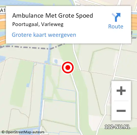 Locatie op kaart van de 112 melding: Ambulance Met Grote Spoed Naar Poortugaal, Varleweg op 17 oktober 2019 20:47