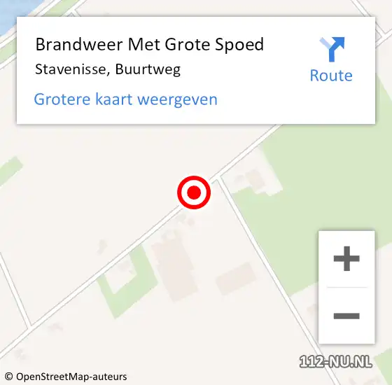 Locatie op kaart van de 112 melding: Brandweer Met Grote Spoed Naar Stavenisse, Buurtweg op 17 oktober 2019 22:47