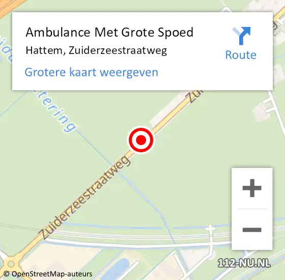 Locatie op kaart van de 112 melding: Ambulance Met Grote Spoed Naar Hattem, Zuiderzeestraatweg op 18 oktober 2019 11:41