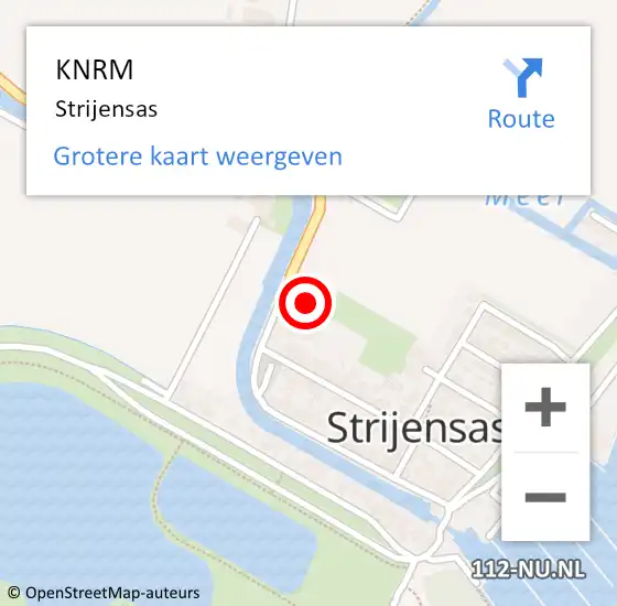 Locatie op kaart van de 112 melding: KNRM Strijensas op 18 oktober 2019 12:43