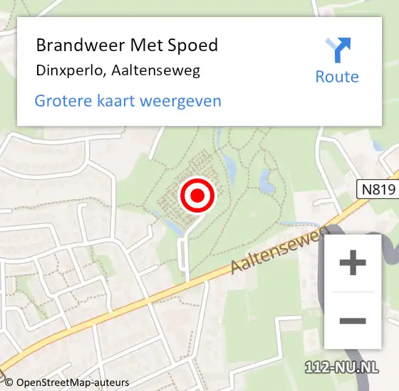 Locatie op kaart van de 112 melding: Brandweer Met Spoed Naar Dinxperlo, Aaltenseweg op 18 oktober 2019 17:35