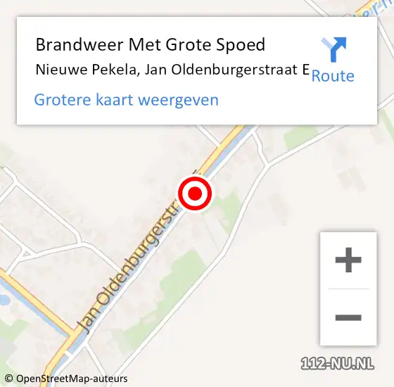 Locatie op kaart van de 112 melding: Brandweer Met Grote Spoed Naar Nieuwe Pekela, Jan Oldenburgerstraat D op 29 september 2013 01:42