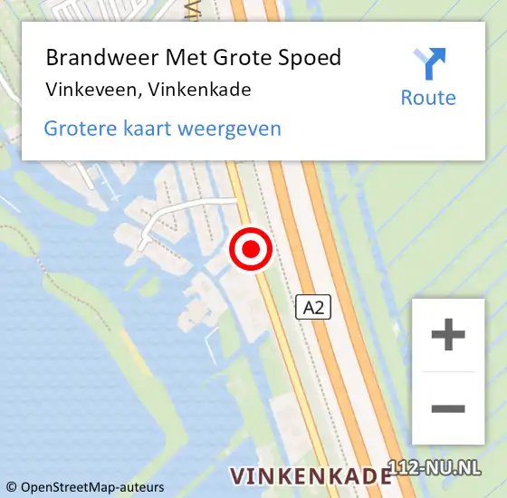 Locatie op kaart van de 112 melding: Brandweer Met Grote Spoed Naar Vinkeveen, Vinkenkade op 19 oktober 2019 17:35