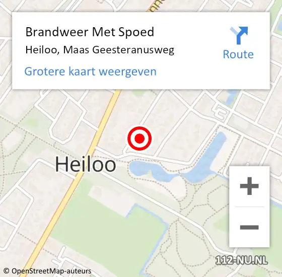 Locatie op kaart van de 112 melding: Brandweer Met Spoed Naar Heiloo, Maas Geesteranusweg op 17 april 2014 10:32