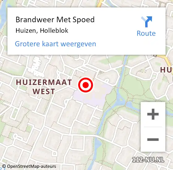 Locatie op kaart van de 112 melding: Brandweer Met Spoed Naar Huizen, Holleblok op 20 oktober 2019 21:23