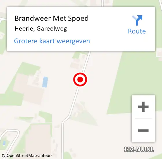 Locatie op kaart van de 112 melding: Brandweer Met Spoed Naar Heerle, Gareelweg op 21 oktober 2019 11:39