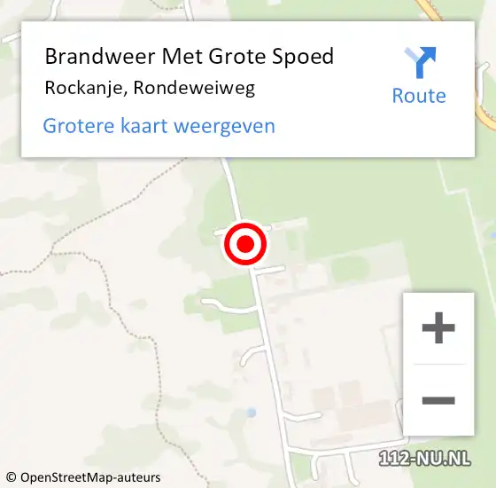 Locatie op kaart van de 112 melding: Brandweer Met Grote Spoed Naar Rockanje, Rondeweiweg op 21 oktober 2019 21:58