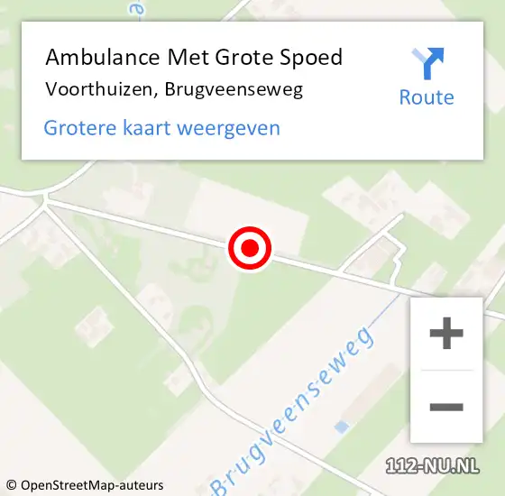 Locatie op kaart van de 112 melding: Ambulance Met Grote Spoed Naar Voorthuizen, Brugveenseweg op 21 oktober 2019 22:23