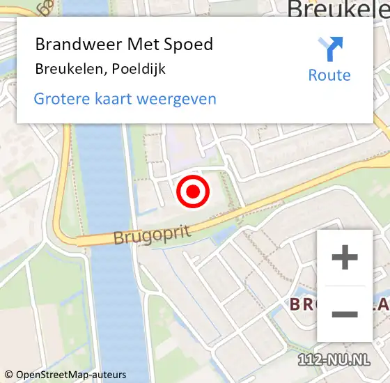 Locatie op kaart van de 112 melding: Brandweer Met Spoed Naar Breukelen, Poeldijk op 22 oktober 2019 17:23