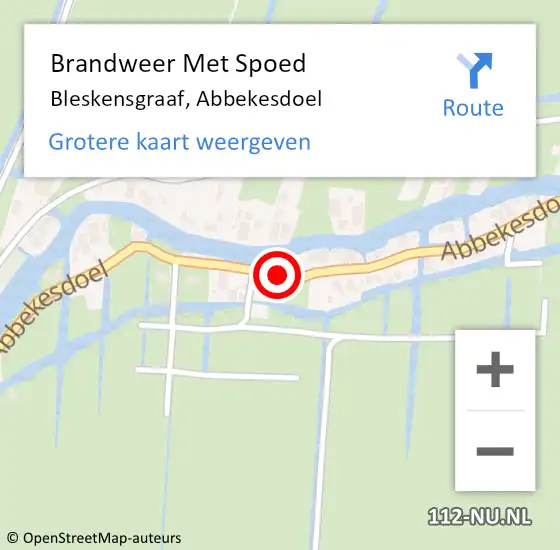 Locatie op kaart van de 112 melding: Brandweer Met Spoed Naar Bleskensgraaf Ca, Abbekesdoel op 22 oktober 2019 18:59