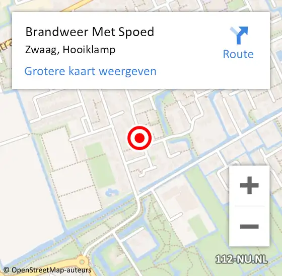 Locatie op kaart van de 112 melding: Brandweer Met Spoed Naar Zwaag, Hooiklamp op 22 oktober 2019 19:15