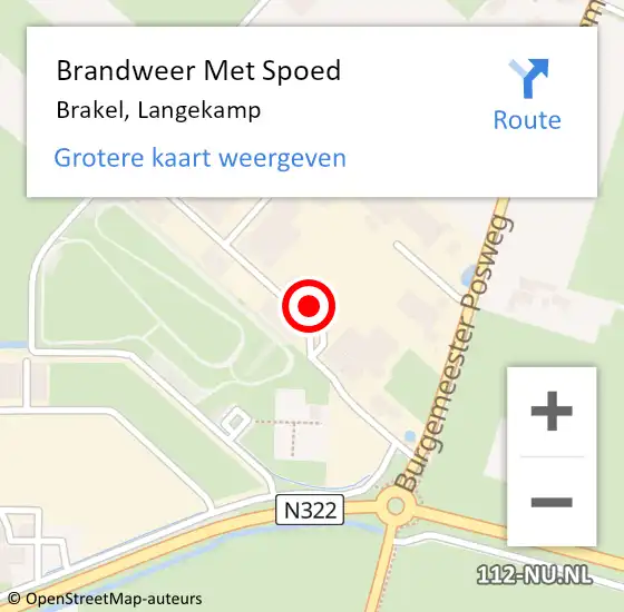 Locatie op kaart van de 112 melding: Brandweer Met Spoed Naar Brakel, Langekamp op 23 oktober 2019 10:02