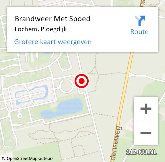 Locatie op kaart van de 112 melding: Brandweer Met Spoed Naar Lochem, Ploegdijk op 23 oktober 2019 10:23