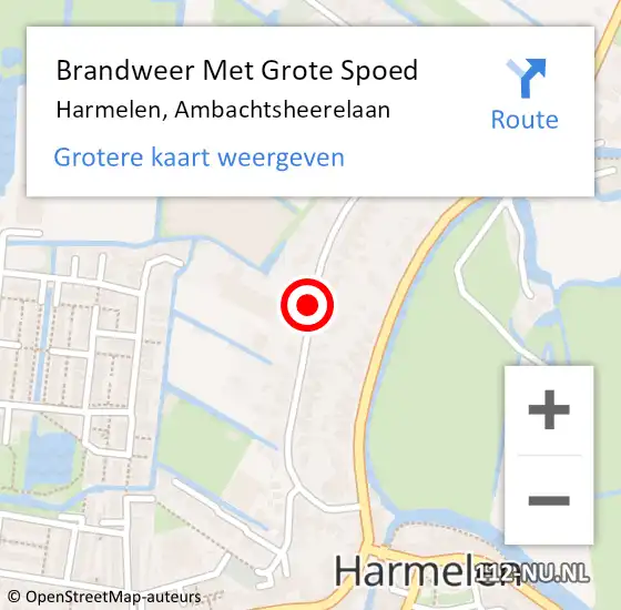 Locatie op kaart van de 112 melding: Brandweer Met Grote Spoed Naar Harmelen, Ambachtsheerelaan op 23 oktober 2019 12:57